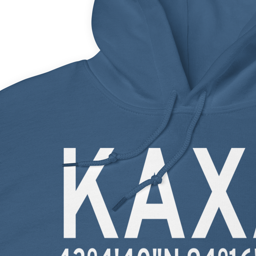 Algona Municipal Airport (KAXA) ICAO Hoodie Sweatshirt 