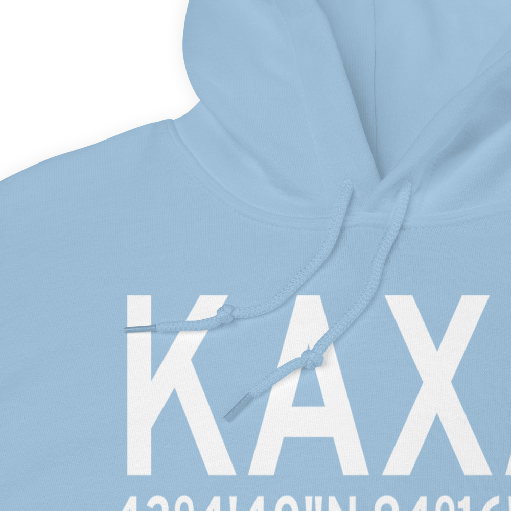 Algona Municipal Airport (KAXA) ICAO Hoodie Sweatshirt 