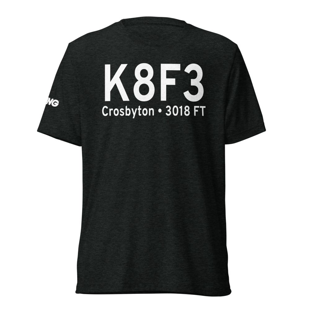 Crosbyton Municipal Airport (K8F3) ICAO Tri-blend T-Shirt 