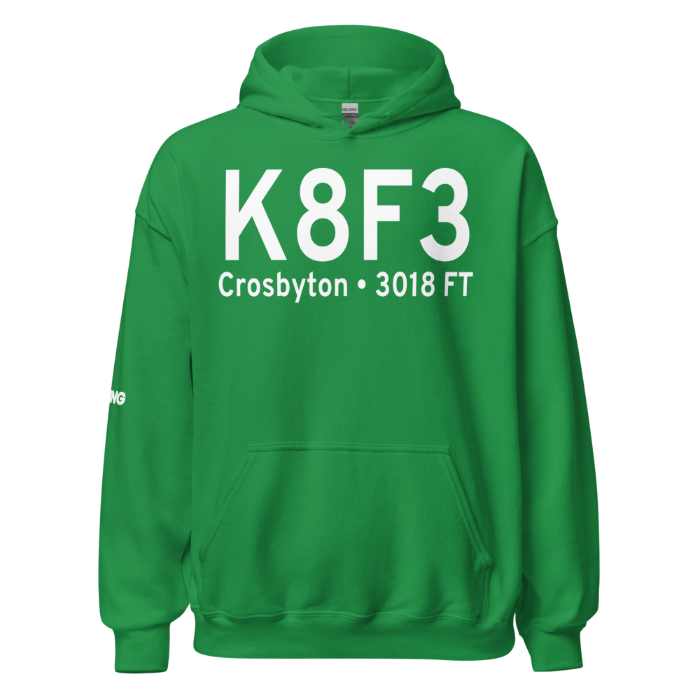 Crosbyton Municipal Airport (K8F3) ICAO Hoodie Sweatshirt 