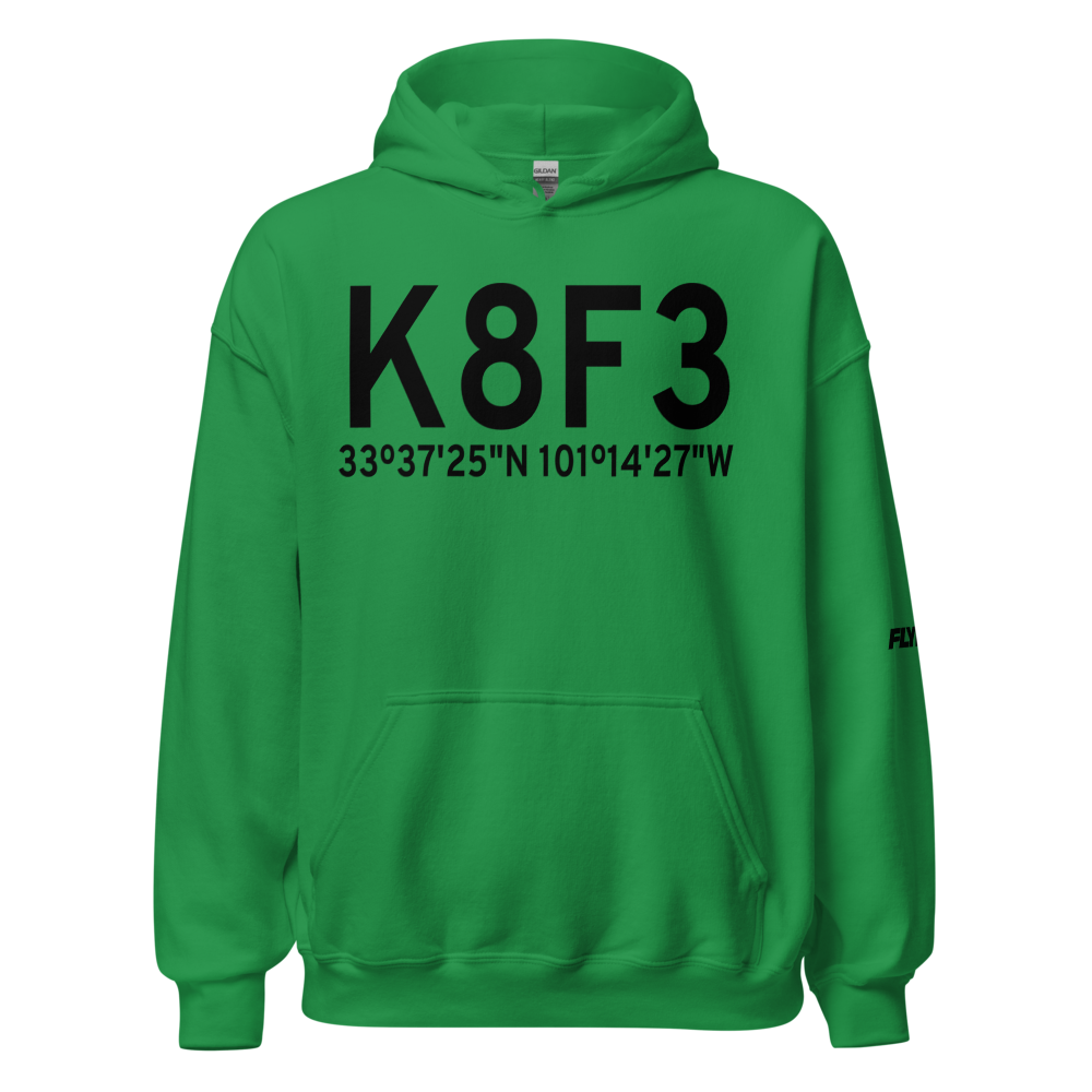 Crosbyton Municipal Airport (K8F3) ICAO Hoodie Sweatshirt 