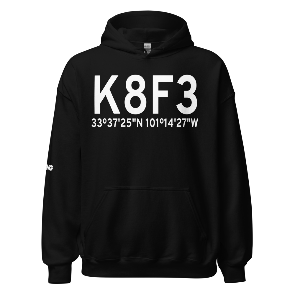 Crosbyton Municipal Airport (K8F3) ICAO Hoodie Sweatshirt 