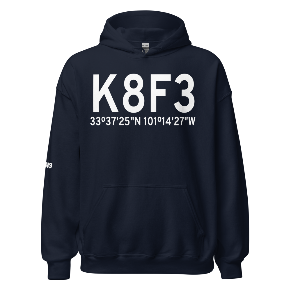 Crosbyton Municipal Airport (K8F3) ICAO Hoodie Sweatshirt 