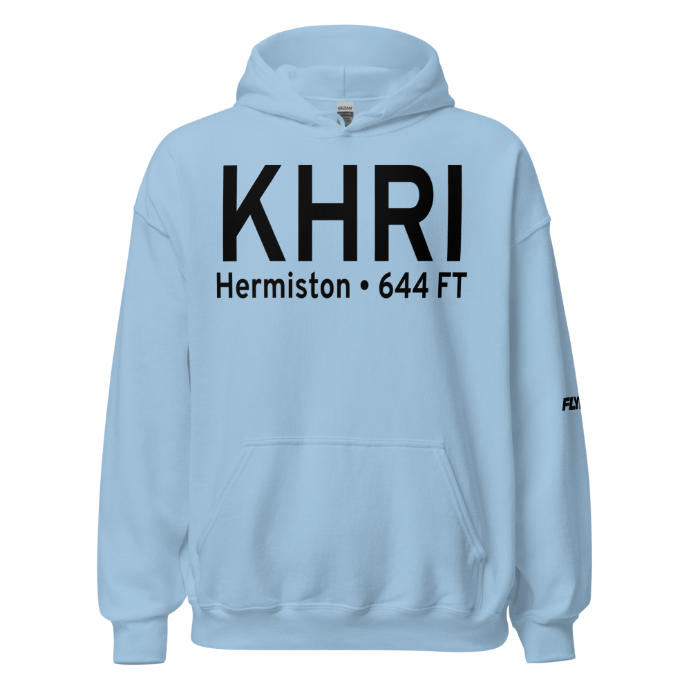 Hermiston Municipal Airport (KHRI) ICAO Hoodie Sweatshirt 