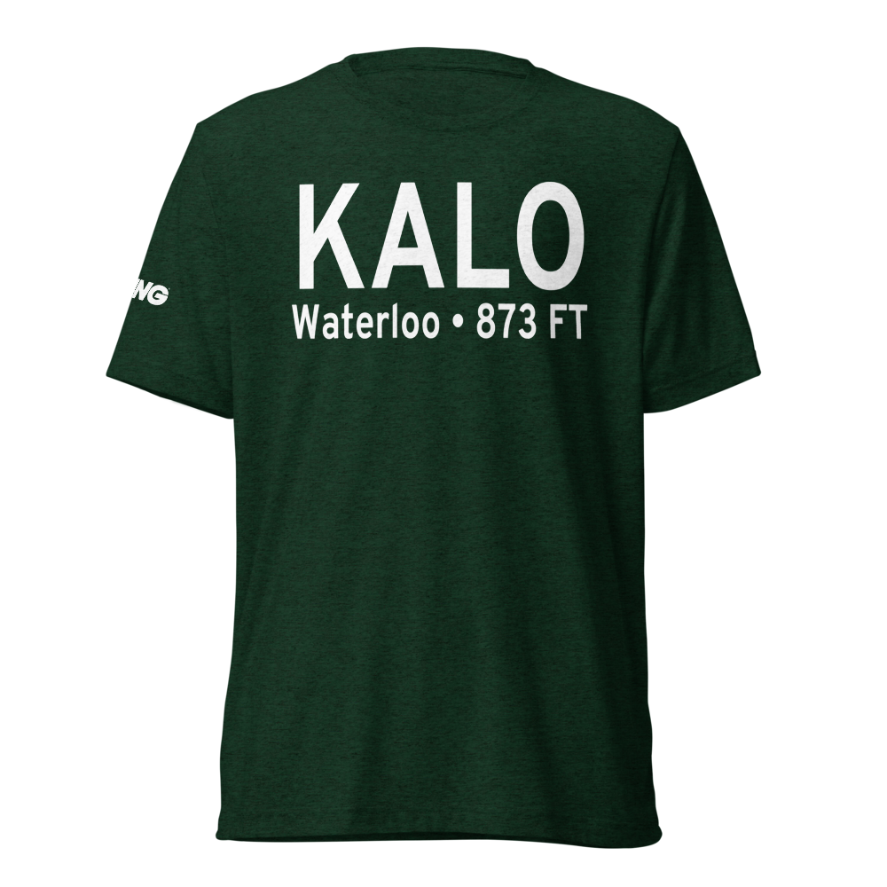 Waterloo Regional Airport (KALO) ICAO Tri-blend T-Shirt 