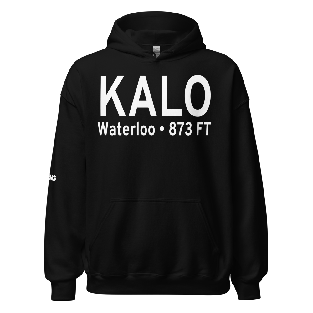 Waterloo Regional Airport (KALO) ICAO Hoodie Sweatshirt 