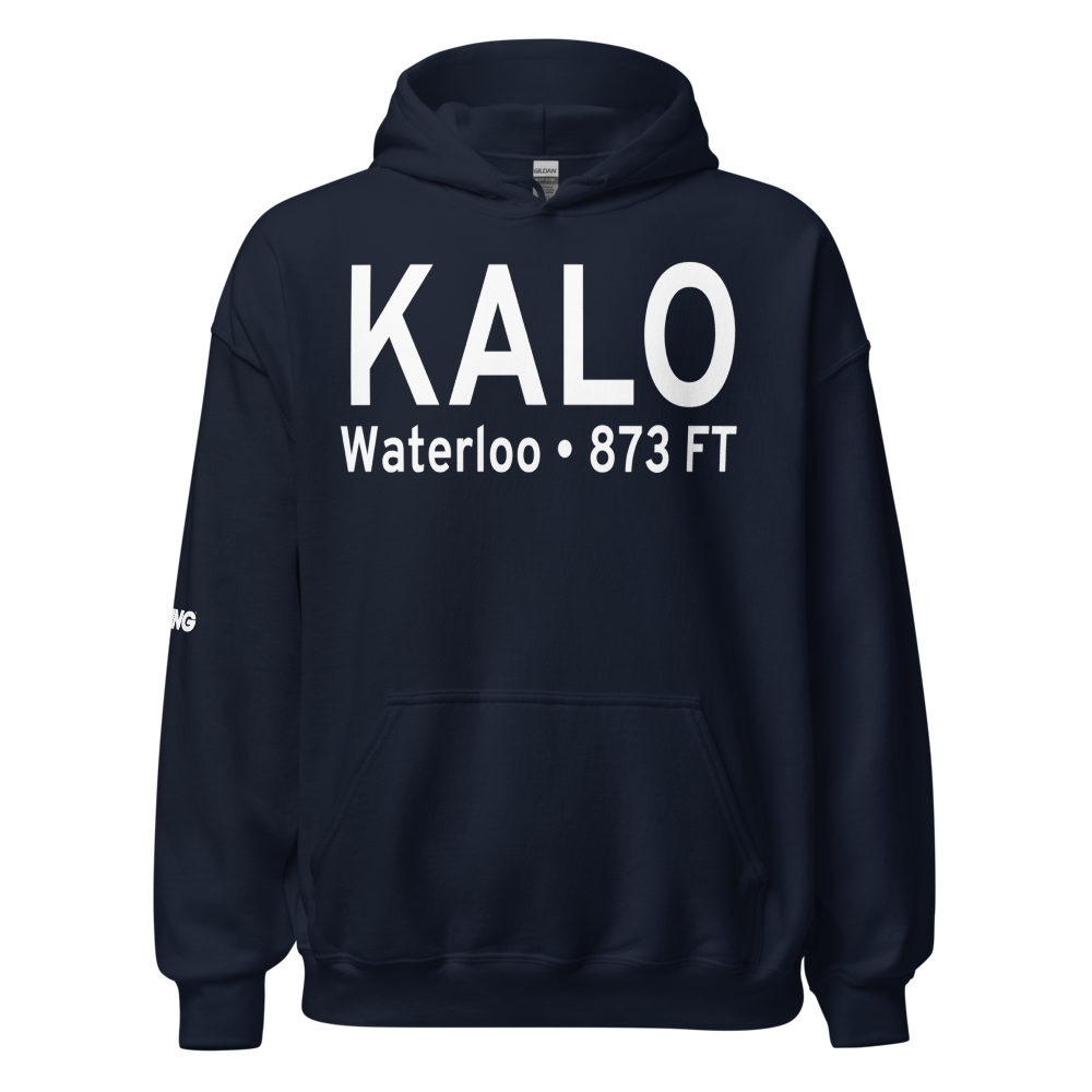 Waterloo Regional Airport (KALO) ICAO Hoodie Sweatshirt 