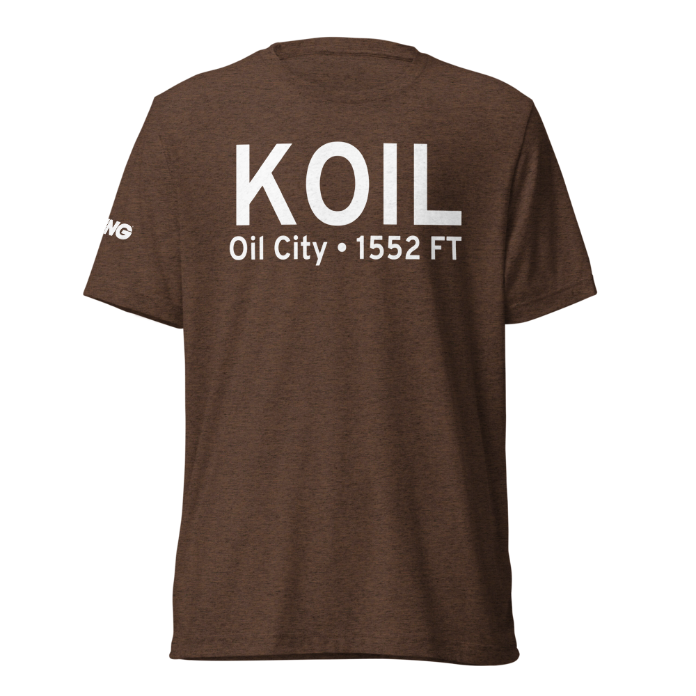 Splane Memorial Airport (KOIL) ICAO Tri-blend T-Shirt 