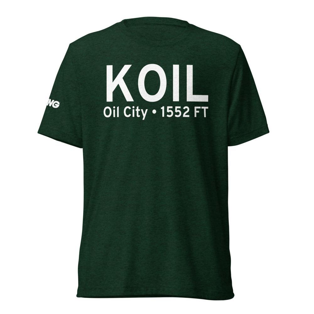 Splane Memorial Airport (KOIL) ICAO Tri-blend T-Shirt 