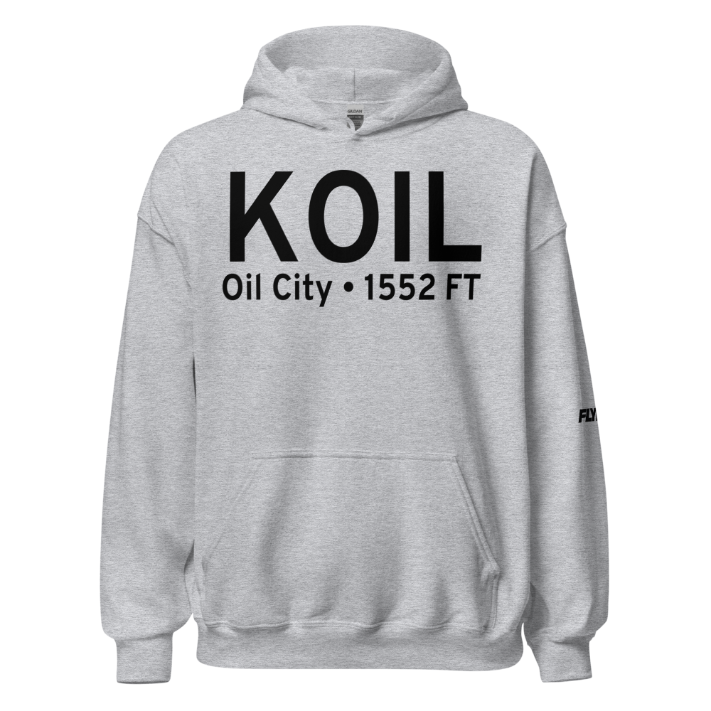 Splane Memorial Airport (KOIL) ICAO Hoodie Sweatshirt 