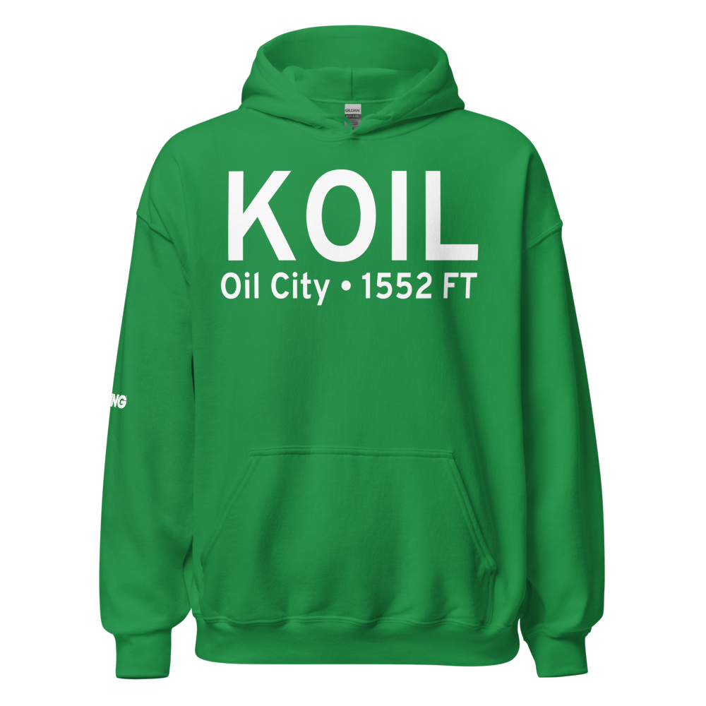 Splane Memorial Airport (KOIL) ICAO Hoodie Sweatshirt 