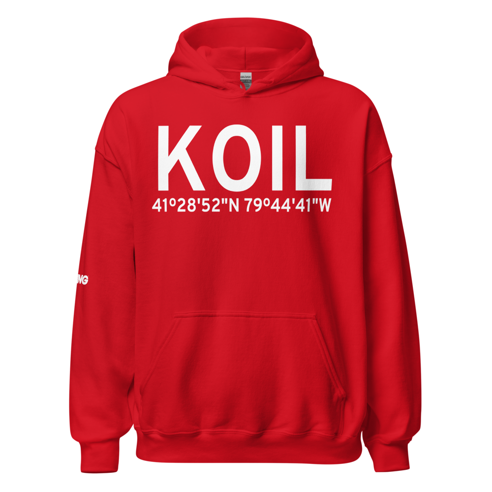 Splane Memorial Airport (KOIL) ICAO Hoodie Sweatshirt 