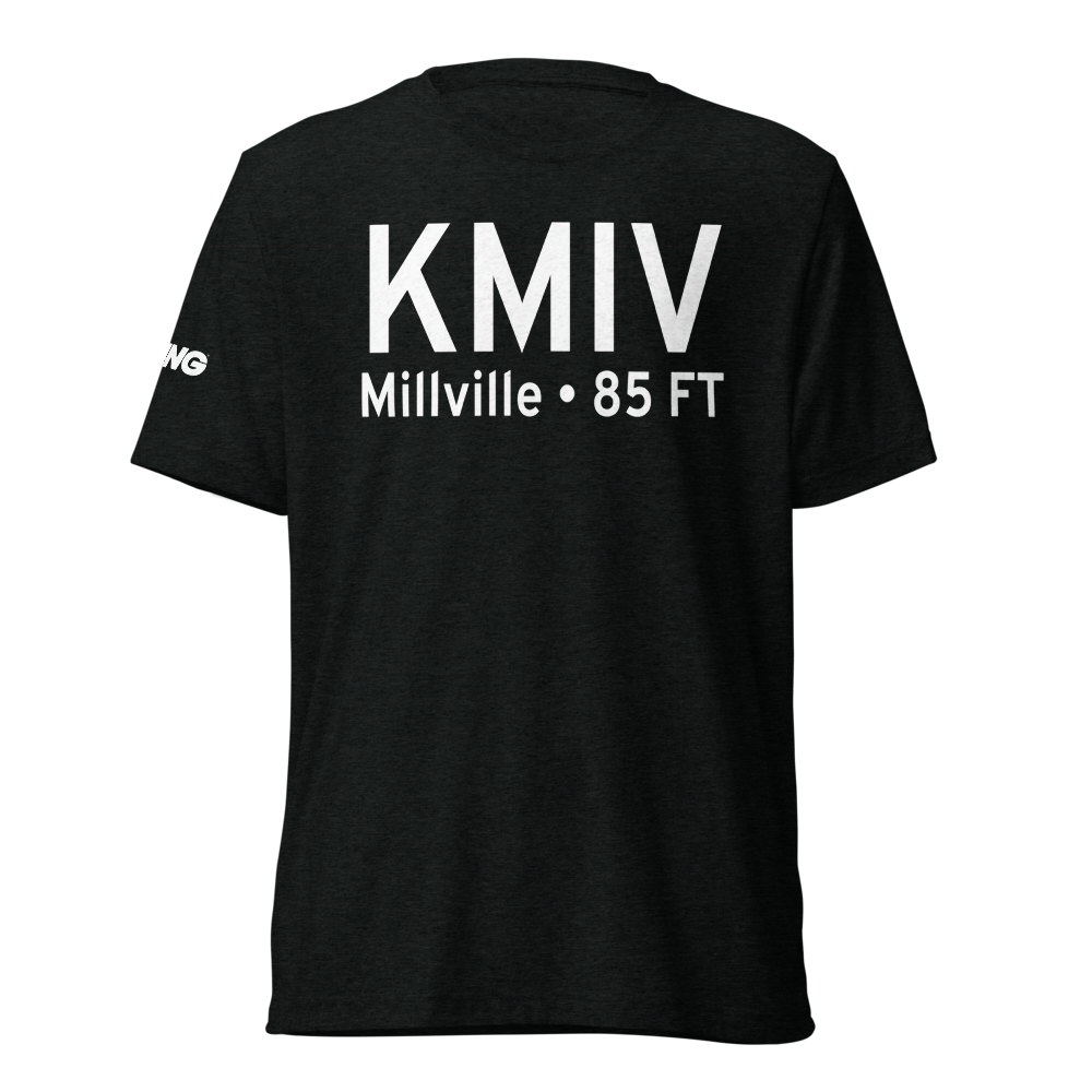 Millville Municipal Airport (KMIV) ICAO Tri-blend T-Shirt 