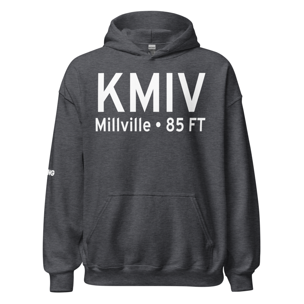 Millville Municipal Airport (KMIV) ICAO Hoodie Sweatshirt 