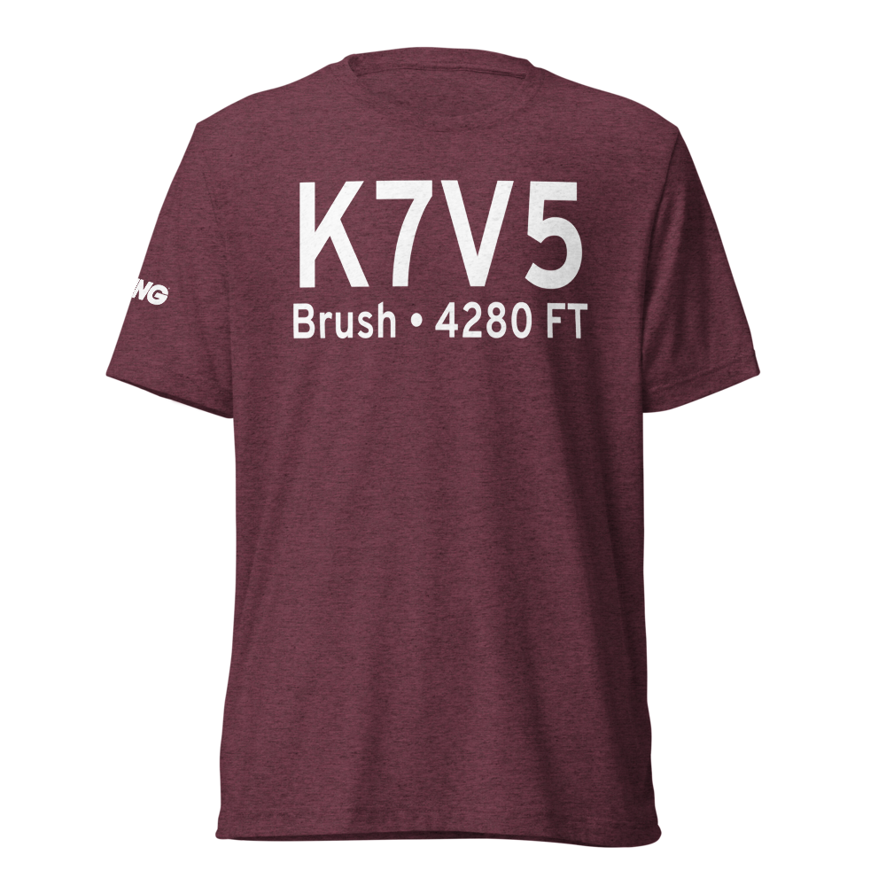 Brush Municipal Airport (K7V5) ICAO Tri-blend T-Shirt 