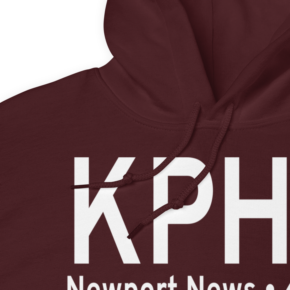 Newport News Williamsburg International Airport (KPHF) ICAO Hoodie Sweatshirt 