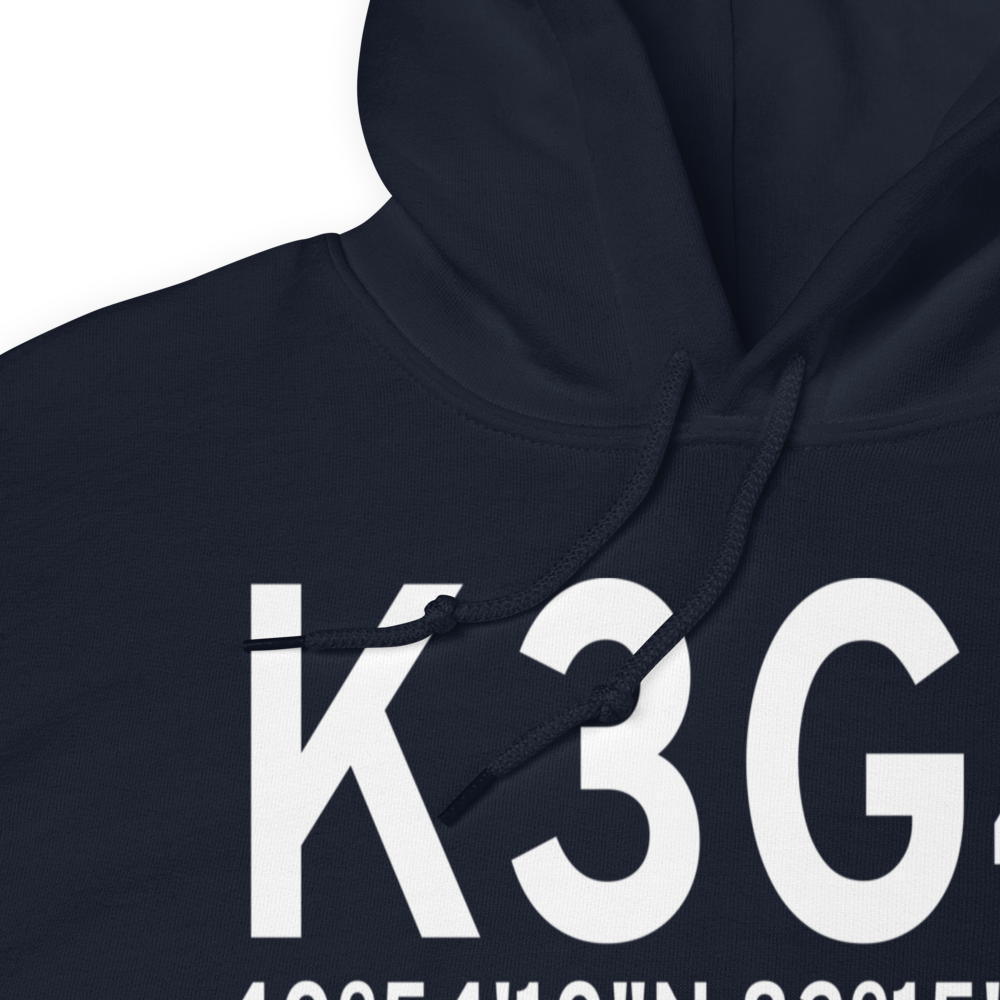Ashland County Airport (K3G4) ICAO Hoodie Sweatshirt 