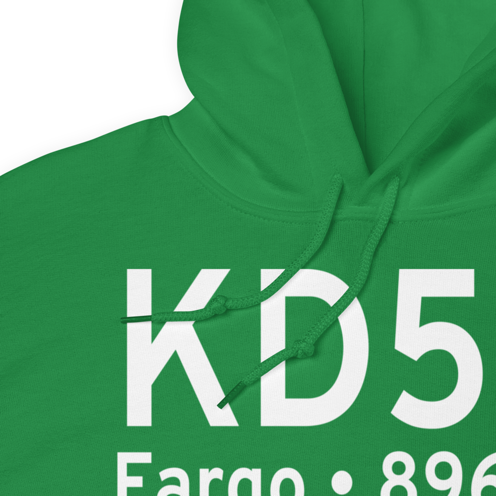 West Fargo Municipal Airport (KD54) ICAO Hoodie Sweatshirt 