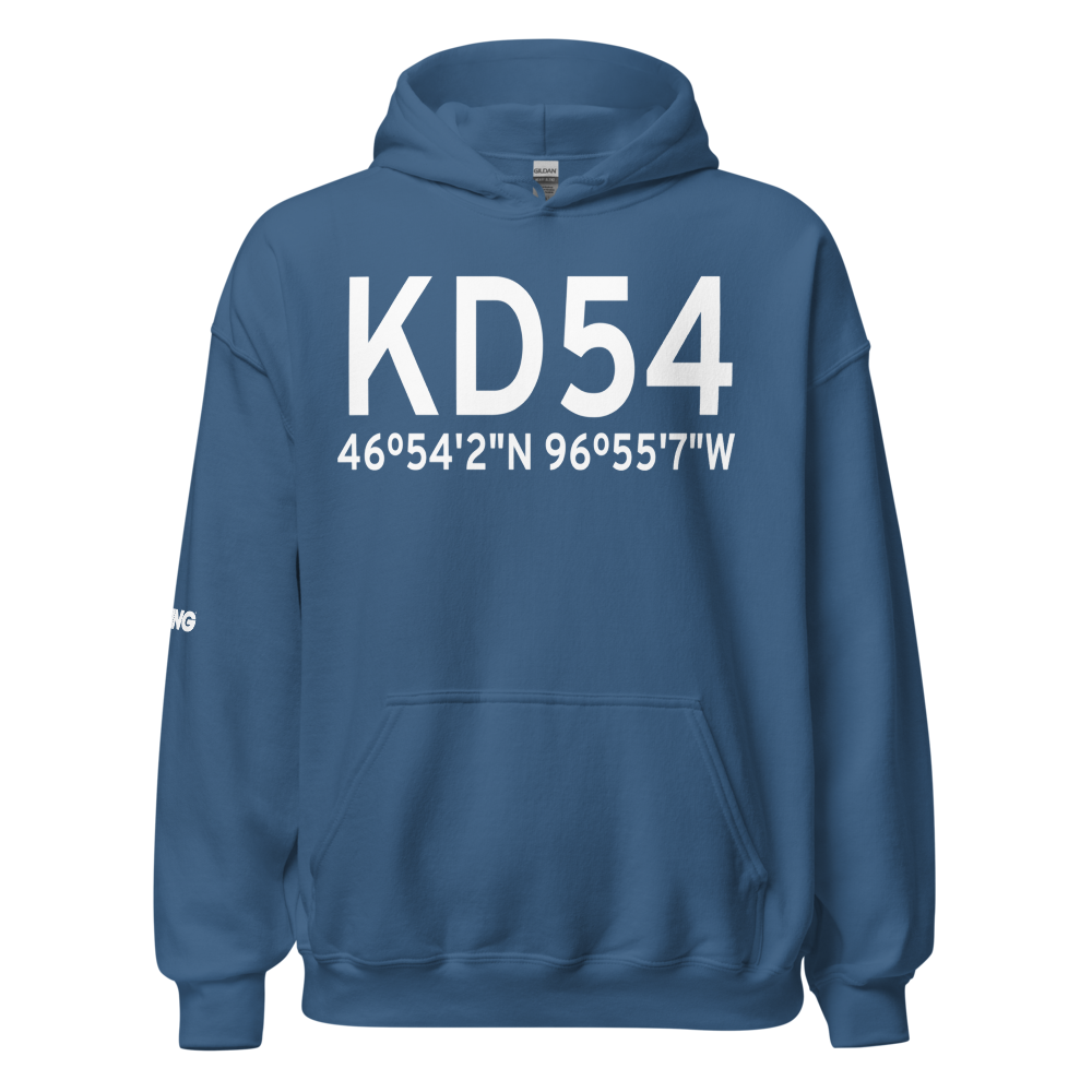 West Fargo Municipal Airport (KD54) ICAO Hoodie Sweatshirt 