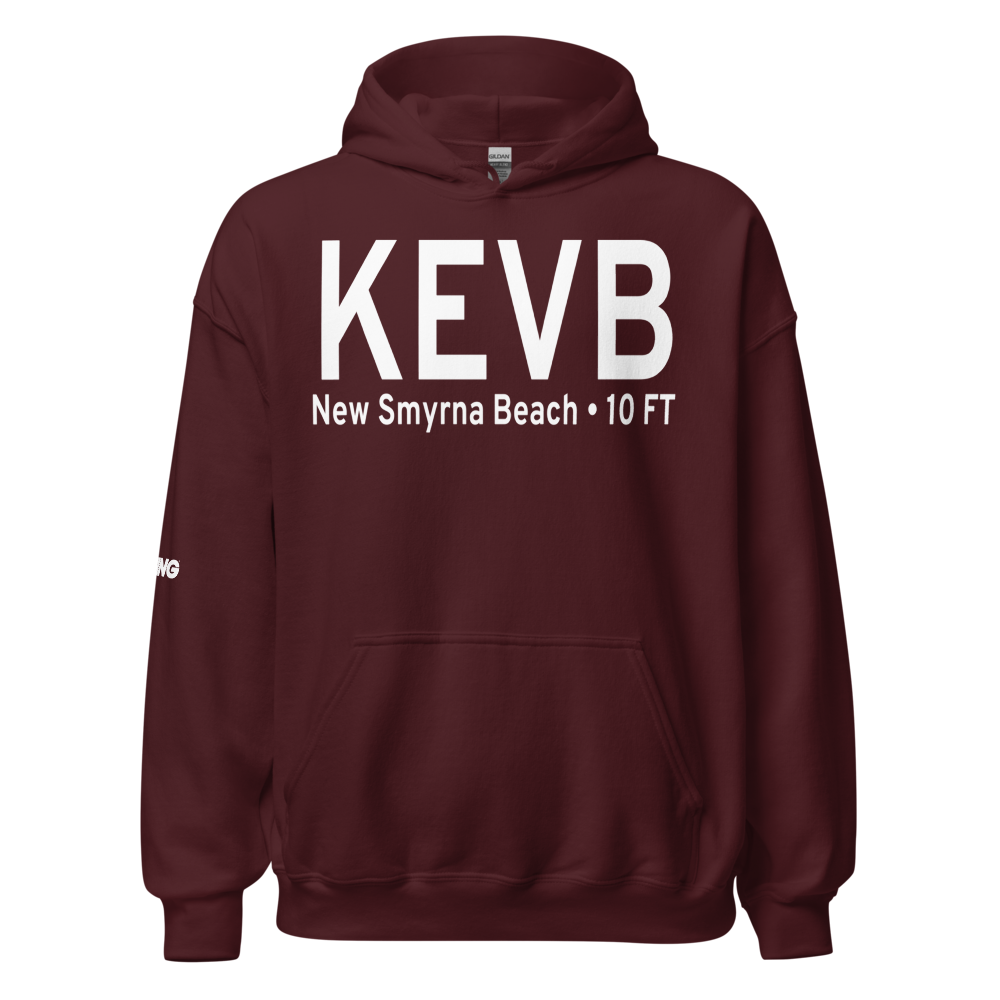 New Smyrna Beach Municipal Airport (KEVB) ICAO Hoodie Sweatshirt 