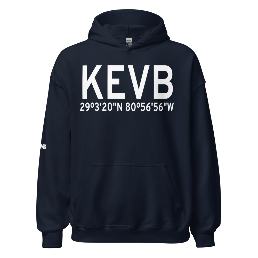 New Smyrna Beach Municipal Airport (KEVB) ICAO Hoodie Sweatshirt 