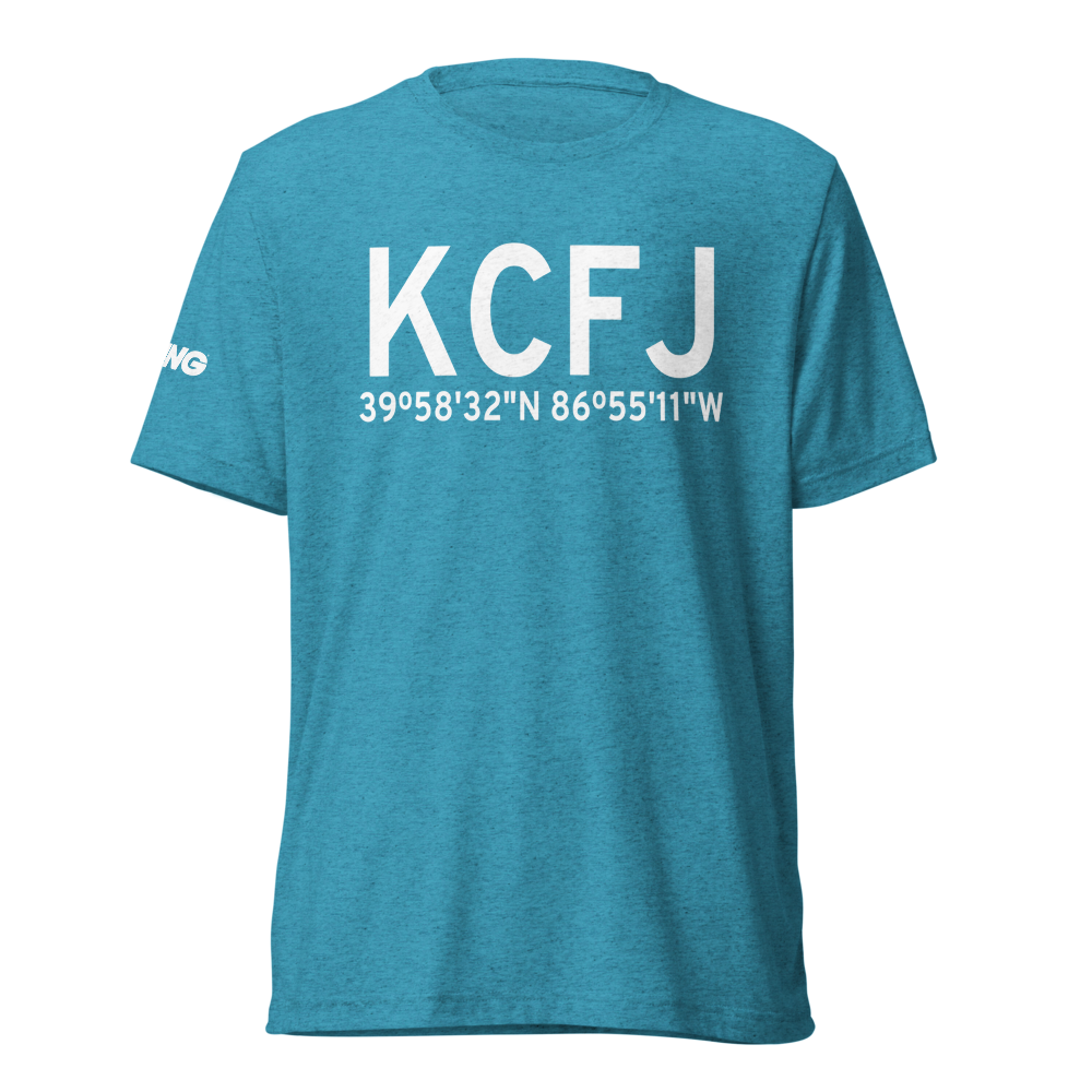 Crawfordsville Regional Airport (KCFJ) ICAO Tri-blend T-Shirt 