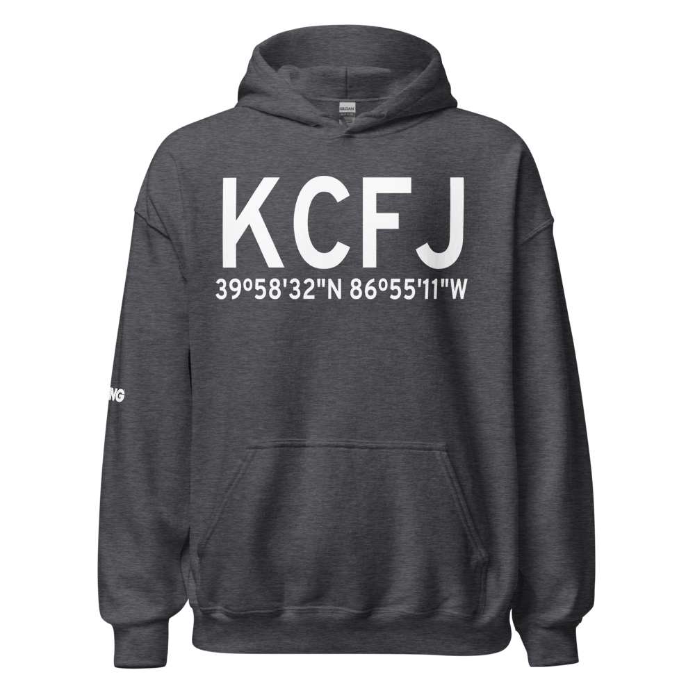 Crawfordsville Regional Airport (KCFJ) ICAO Hoodie Sweatshirt 