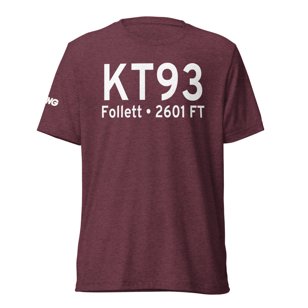 Follett Lipscomb County Airport (KT93) ICAO Tri-blend T-Shirt 