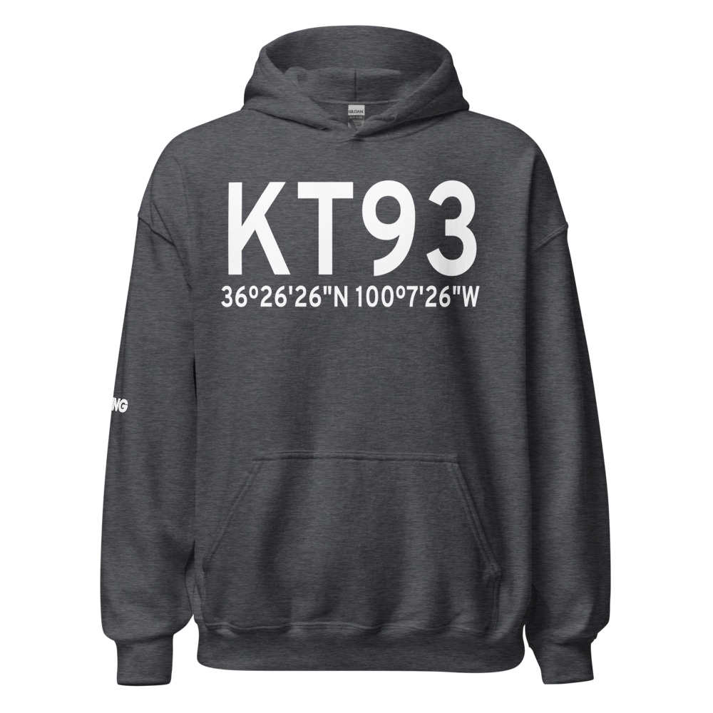 Follett Lipscomb County Airport (KT93) ICAO Hoodie Sweatshirt 