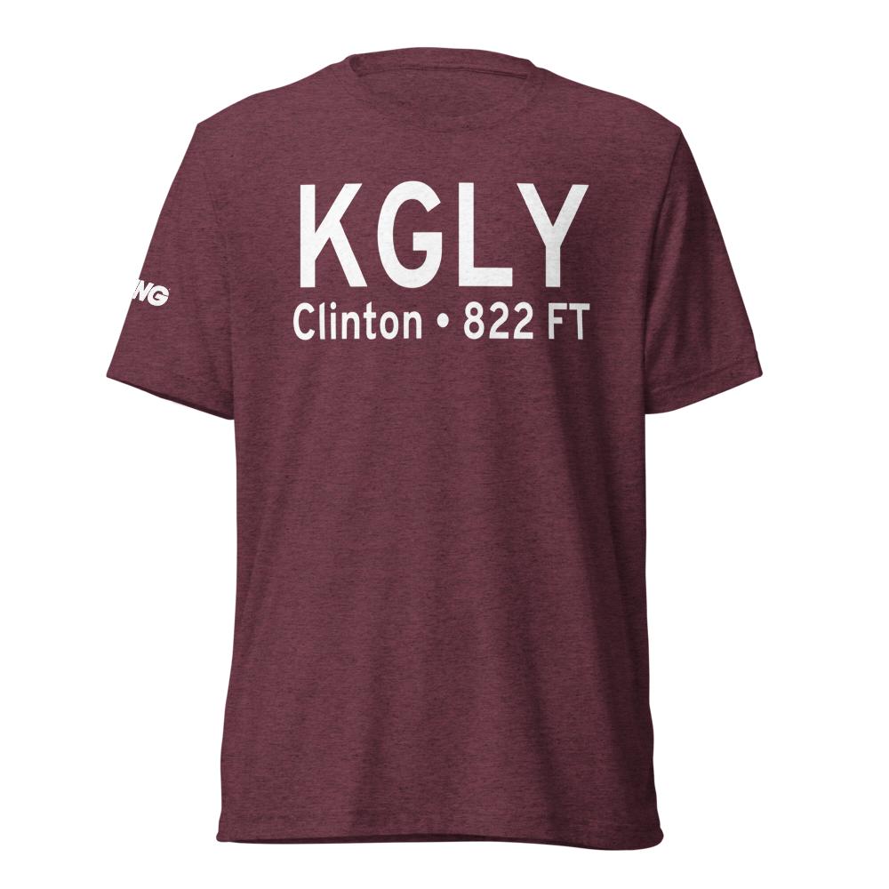 Clinton Memorial Airport (KGLY) ICAO Tri-blend T-Shirt 