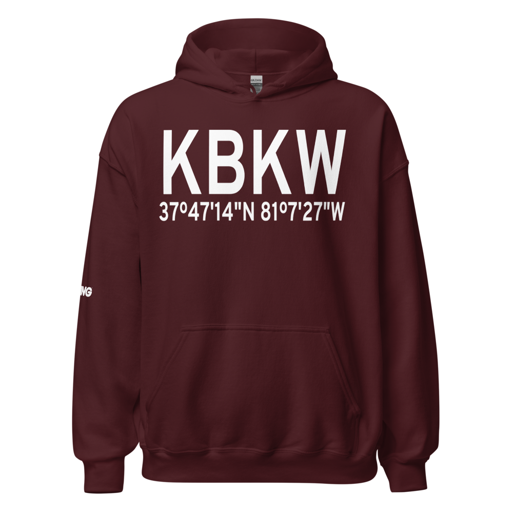 Raleigh County Memorial Airport (KBKW) ICAO Hoodie Sweatshirt 