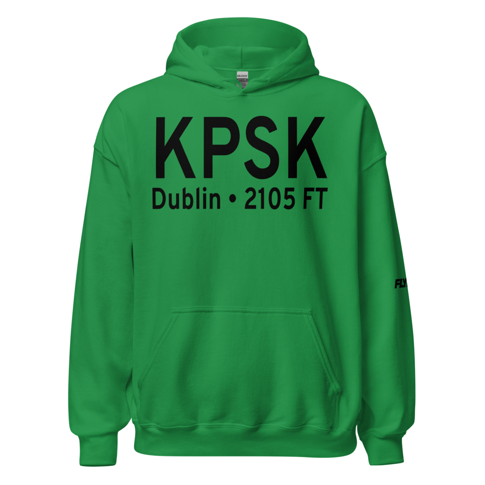New River Valley Airport (KPSK) ICAO Hoodie Sweatshirt 
