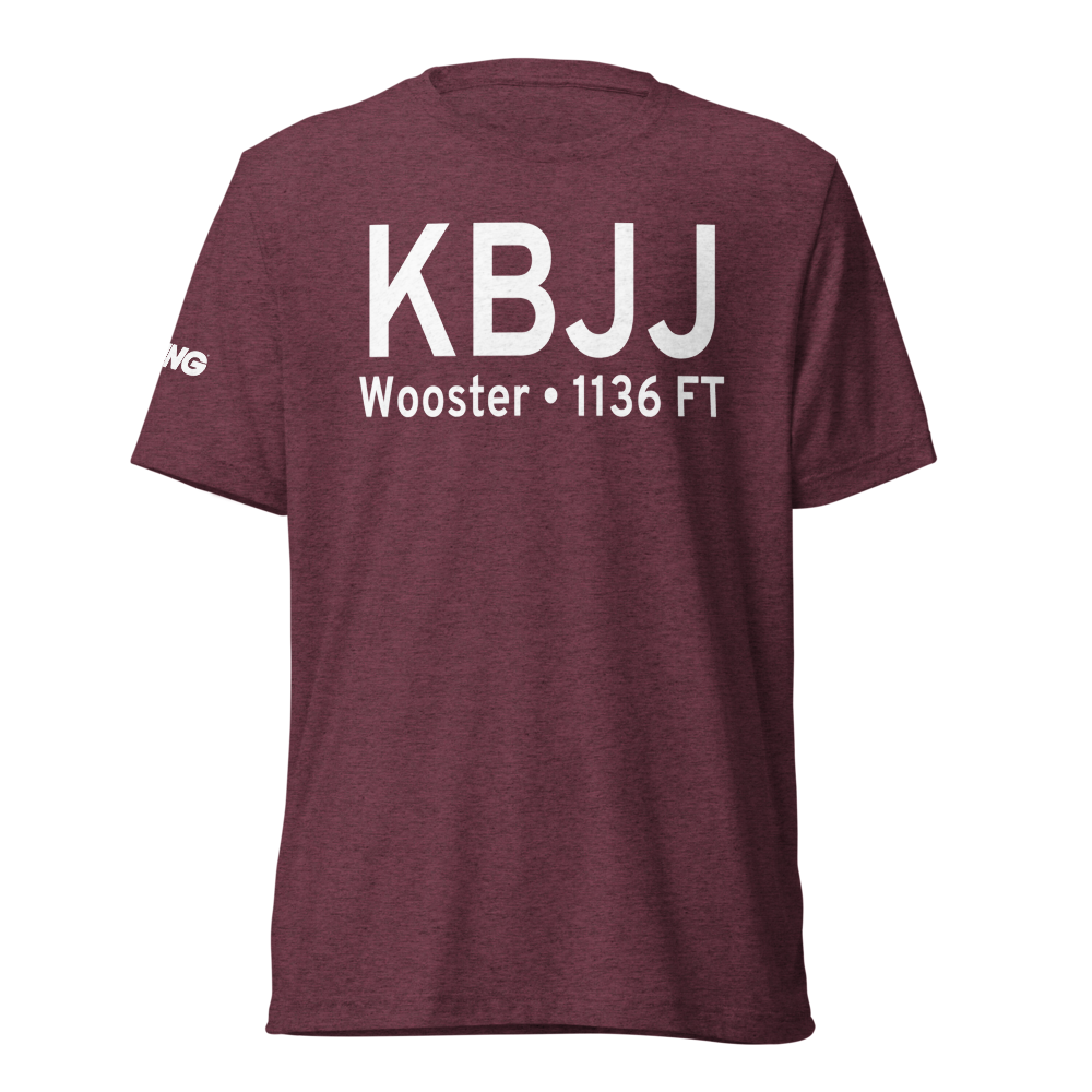 Wayne County Airport (KBJJ) ICAO Tri-blend T-Shirt 