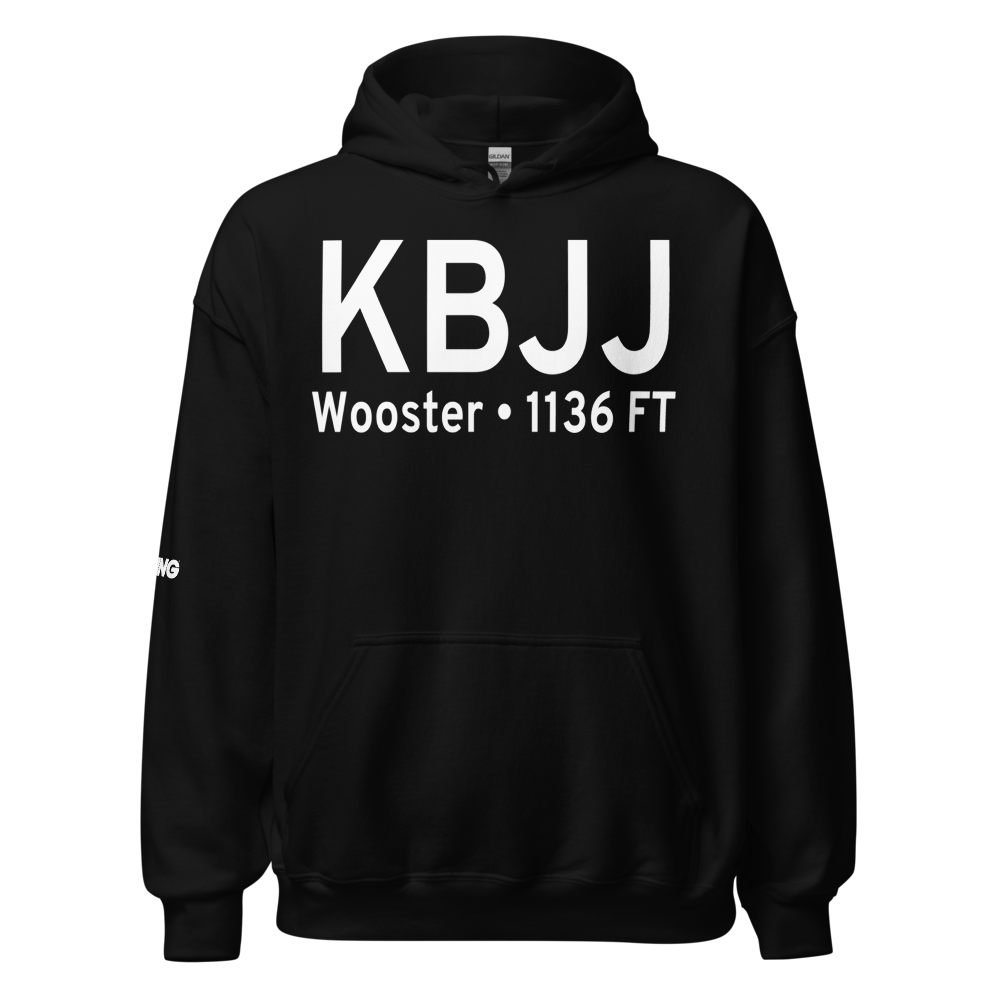 Wayne County Airport (KBJJ) ICAO Hoodie Sweatshirt 