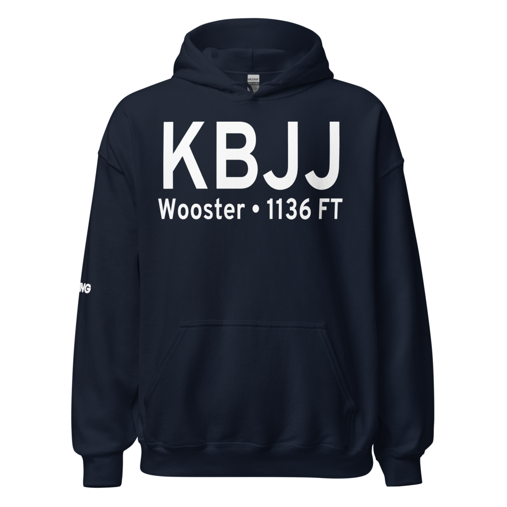 Wayne County Airport (KBJJ) ICAO Hoodie Sweatshirt 
