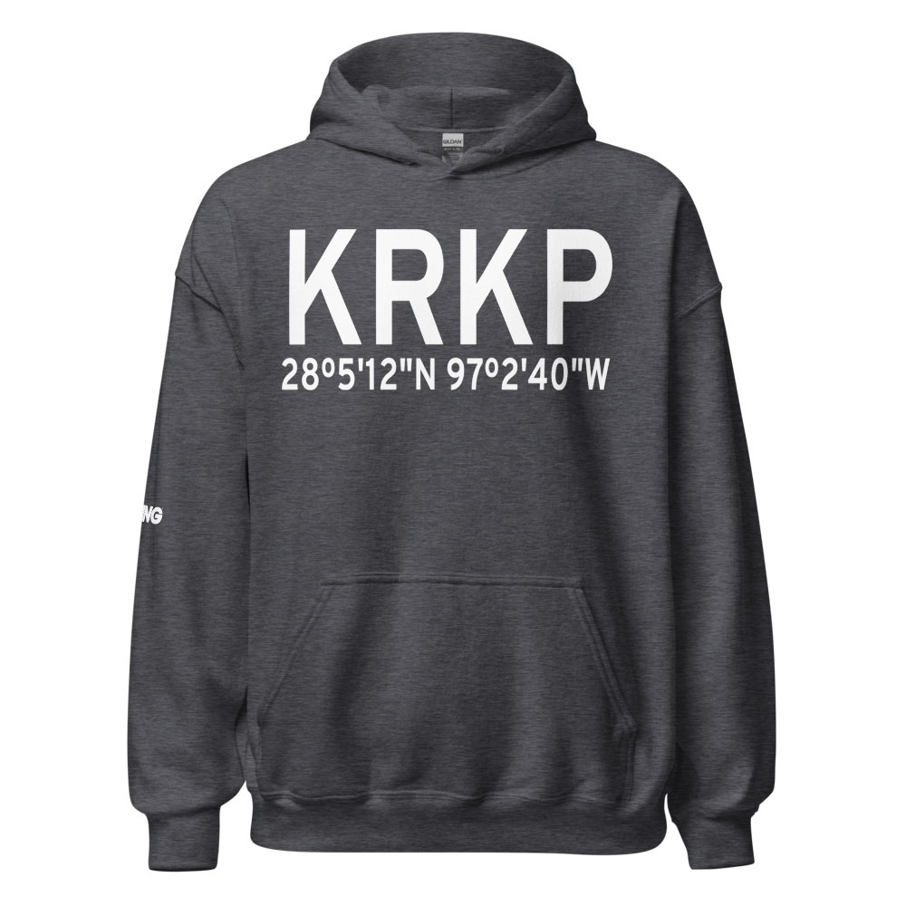 Aransas County Airport (KRKP) ICAO Hoodie Sweatshirt 