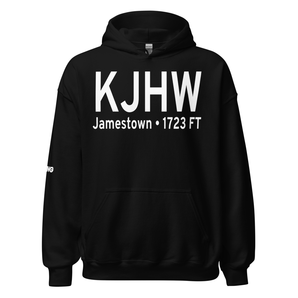 Chautauqua County-Jamestown Airport (KJHW) ICAO Hoodie Sweatshirt 