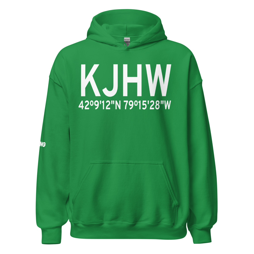 Chautauqua County-Jamestown Airport (KJHW) ICAO Hoodie Sweatshirt 