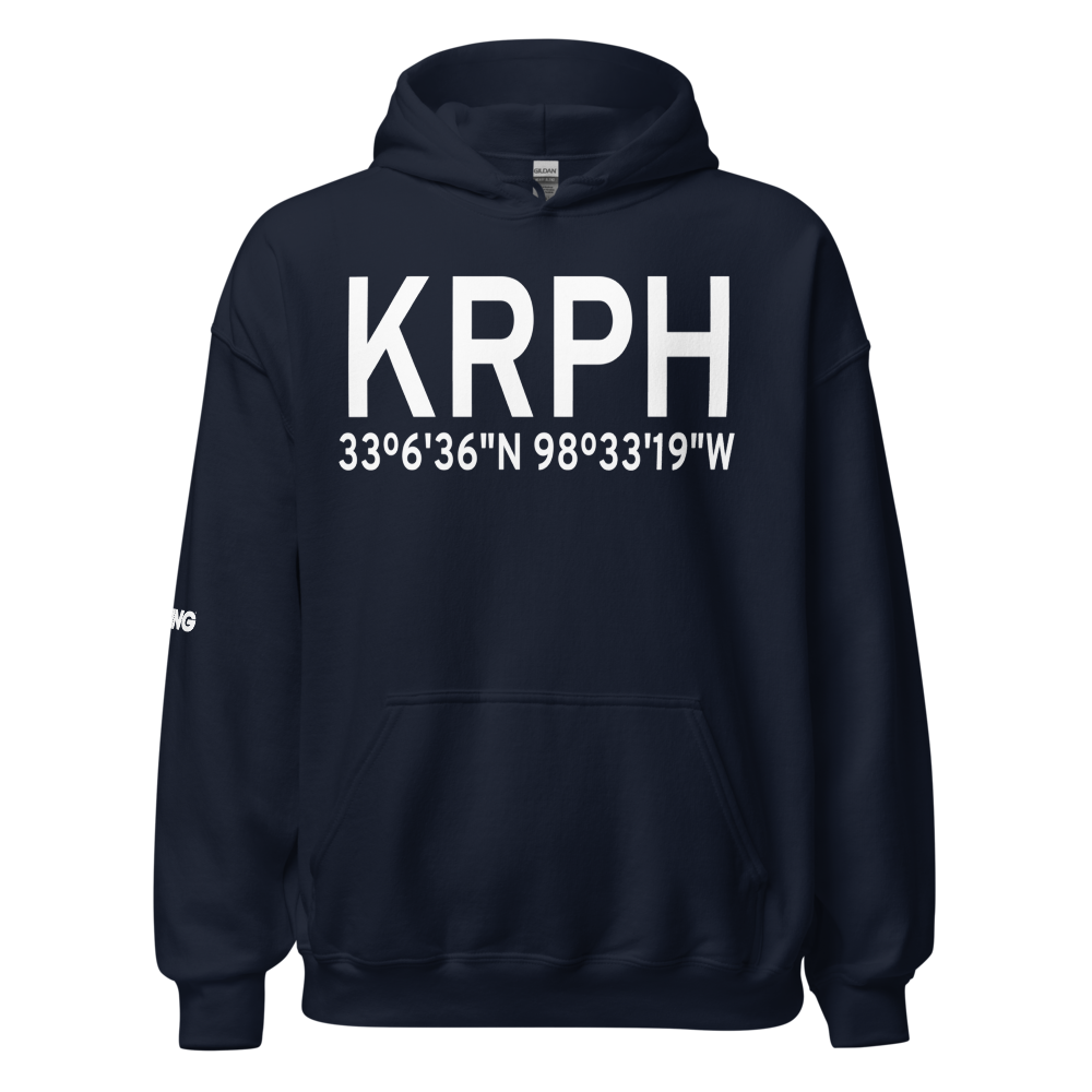 Graham Municipal Airport (KRPH) ICAO Hoodie Sweatshirt 