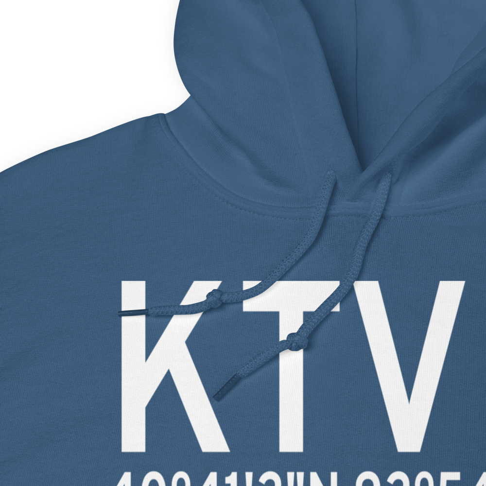 Centerville Municipal Airport (KTVK) ICAO Hoodie Sweatshirt 