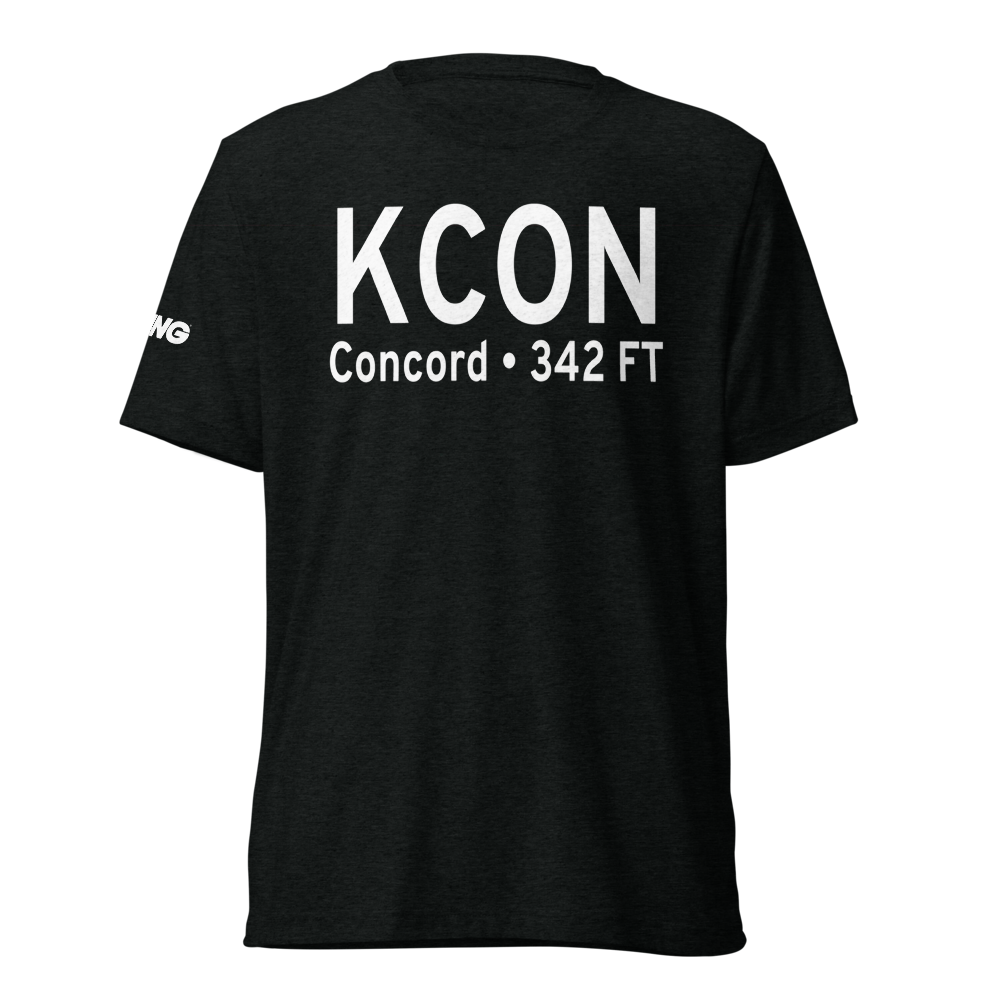 Concord Municipal Airport (KCON) ICAO Tri-blend T-Shirt 