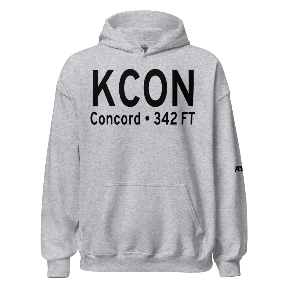 Concord Municipal Airport (KCON) ICAO Hoodie Sweatshirt 