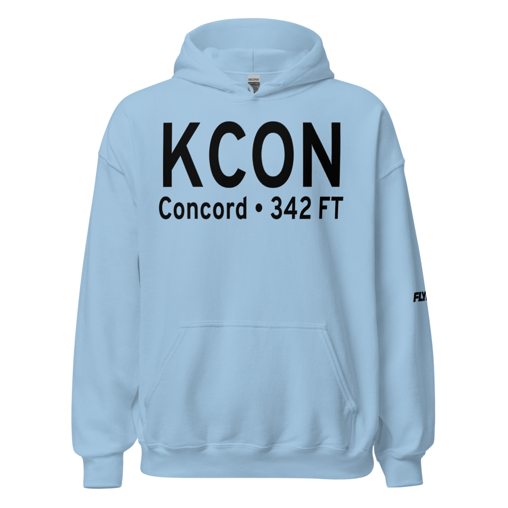 Concord Municipal Airport (KCON) ICAO Hoodie Sweatshirt 