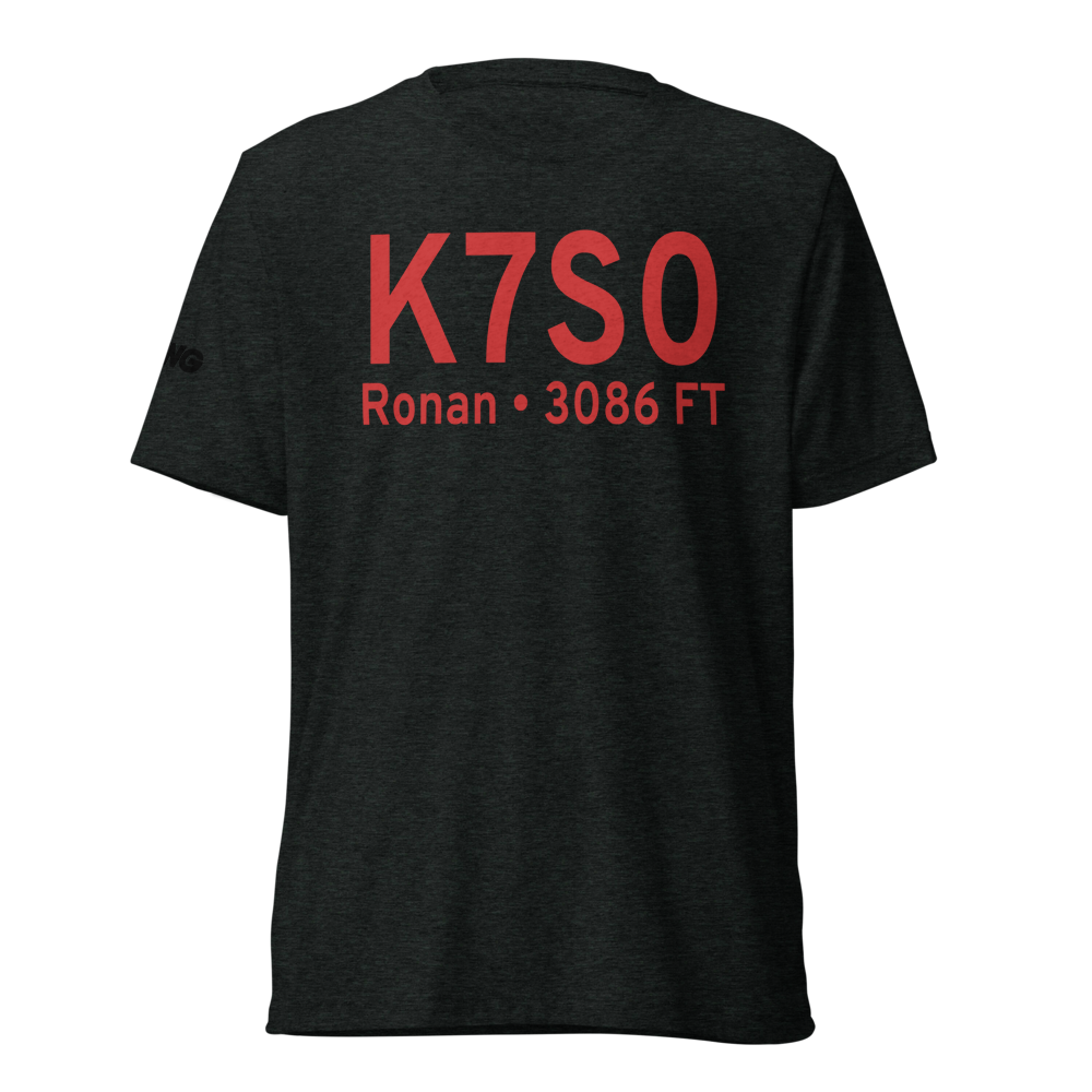 Ronan Airport (K7S0) ICAO Tri-blend T-Shirt 