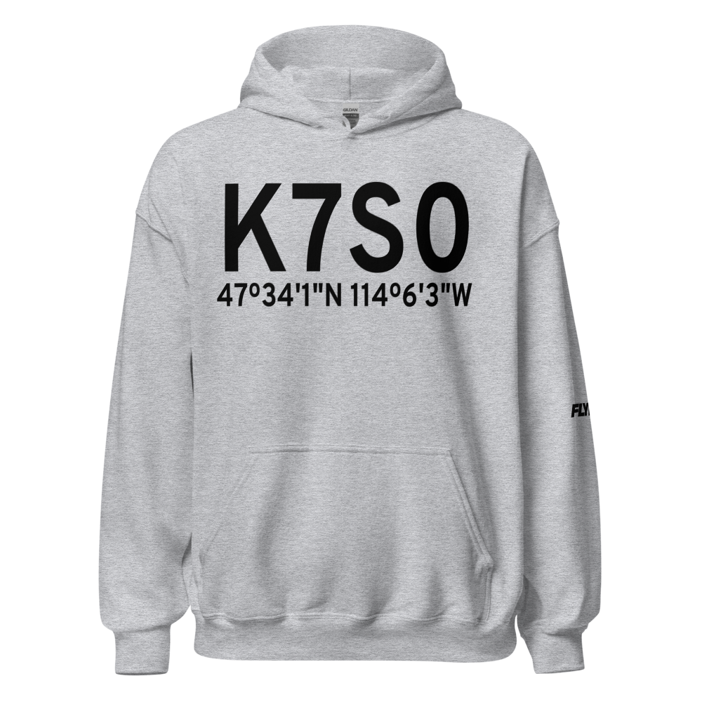 Ronan Airport (K7S0) ICAO Hoodie Sweatshirt 