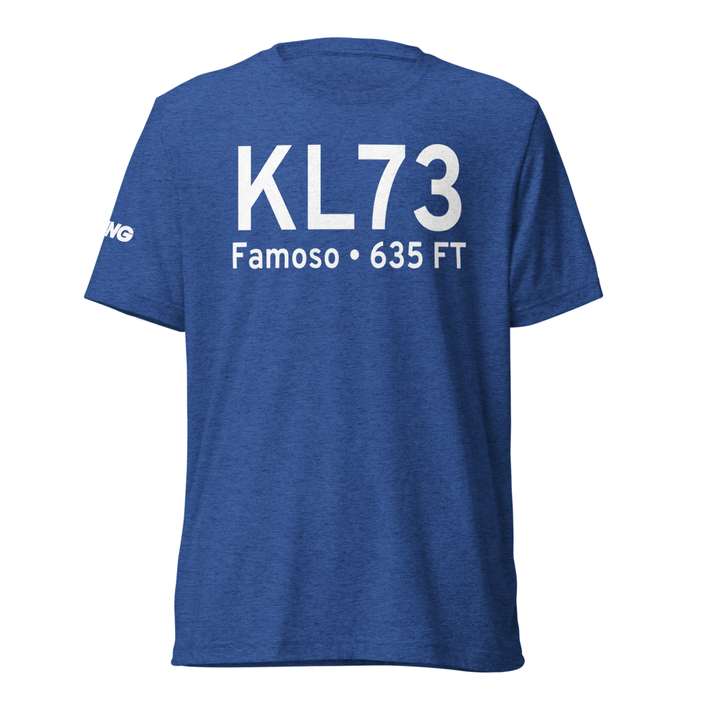 Poso Kern County Airport (KL73) ICAO Tri-blend T-Shirt 