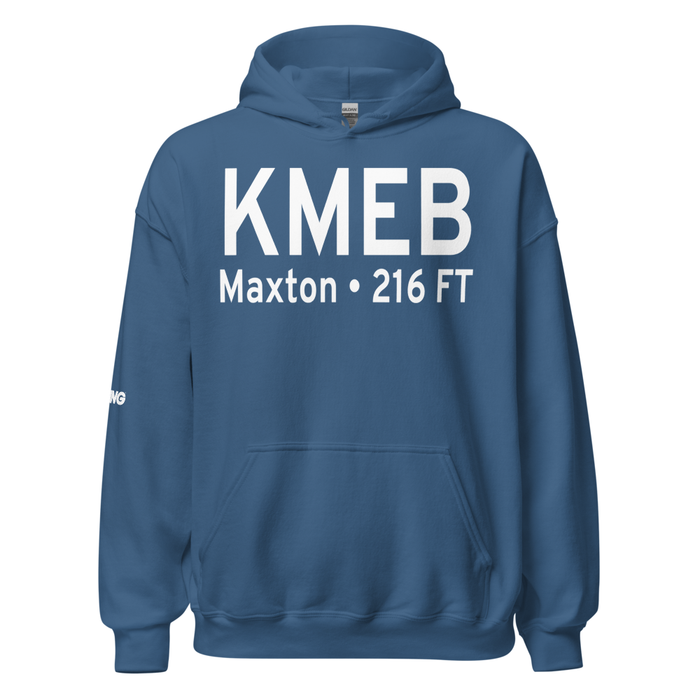 Laurinburg Maxton Airport (KMEB) ICAO Hoodie Sweatshirt 