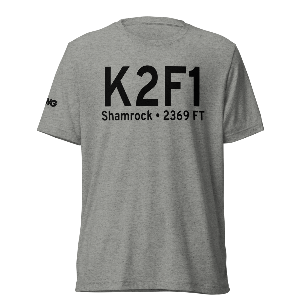 Shamrock Municipal Airport (K2F1) ICAO Tri-blend T-Shirt 