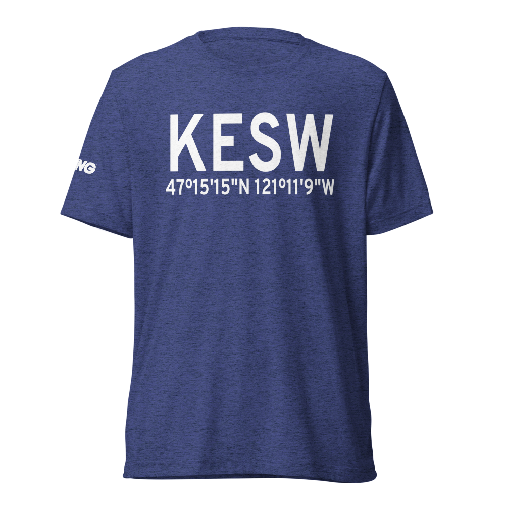 Easton State Airport (KESW) ICAO Tri-blend T-Shirt 