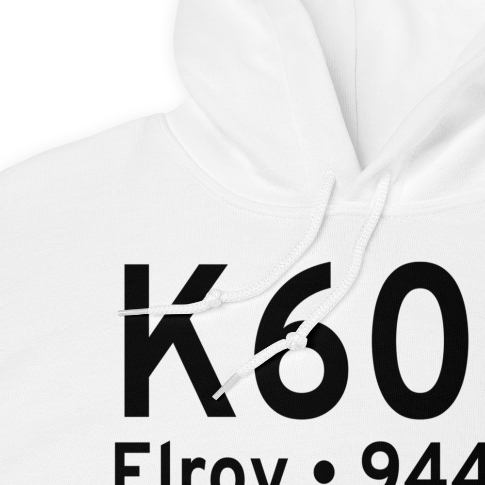 Elroy Municipal Airport (K60C) ICAO Hoodie Sweatshirt 